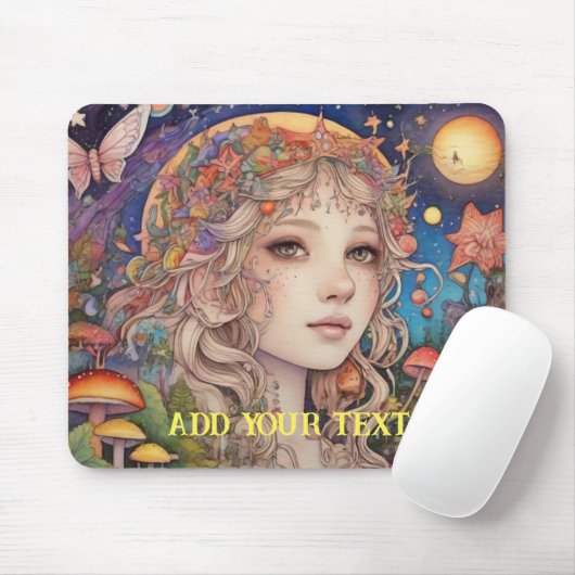 Fantasie Meisje - Custom Muismat (Met muis)