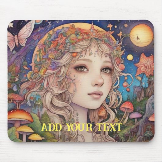Fantasie Meisje - Custom Muismat (Voorkant)