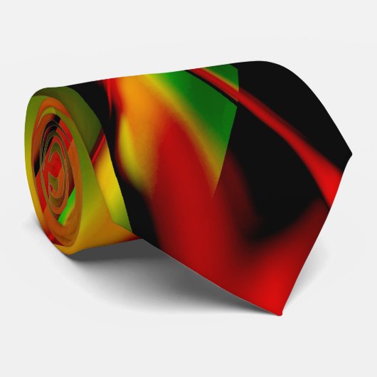 Fantasie met rode fijne fractale kunst stropdas (Opgerold)