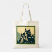Fantasie middeleeuws kasteel - houtsnede 1 tote bag (Achterkant)