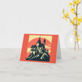 Fantasie middeleeuws kasteel - houtsnede 4 kaart (Gele Bloem)