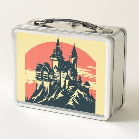 Fantasie middeleeuws kasteel - Japanse houtsnede s (Achterkant)