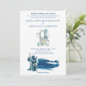 *~* Fantasie Middeleeuws Kasteel Trap Ridder  Trou Kaart (Staand voorkant)