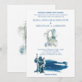 *~* Fantasie Middeleeuwse Kasteeltrap Ridder  Brui Kaart (Voorkant / Achterkant)