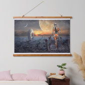 Fantasie  Model Vrouw Maan Star Space Walker Hangend Wandkleed (Slaapkamer)