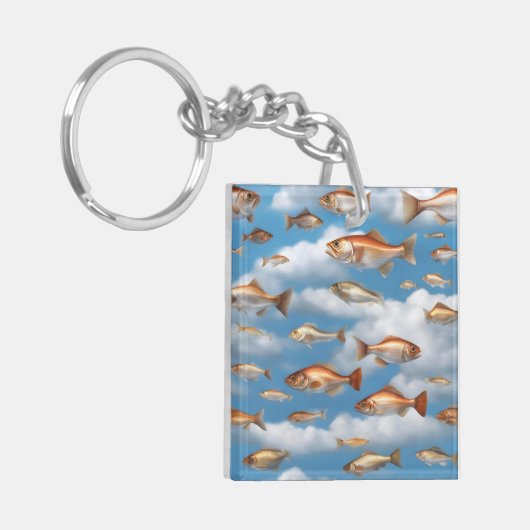 Fantasie Modern Raining Fish Sleutelhanger (Voorkant Links)