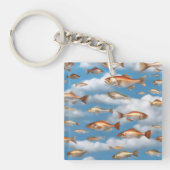 Fantasie Modern Raining Fish Sleutelhanger (Voorkant)