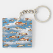 Fantasie Modern Raining Fish Sleutelhanger (Achterkant)