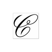 Fantasie Monogram Calligrafie Letter C Rubberstempel (Afrduk)