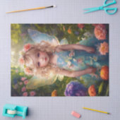 Fantasie Mooi Blauw Fairy Meisje Decoupage Tissuepapier (Craft)