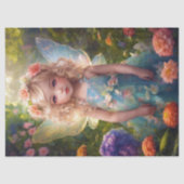 Fantasie Mooi Blauw Fairy Meisje Decoupage Tissuepapier (Voorkant)