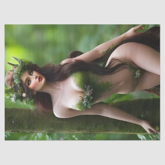 Fantasie Mooi Bos Fairy Decoupage Tissuepapier (Voorkant)