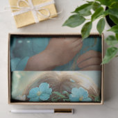 Fantasie Mooi Cyan Groen Fairy Meisje Decoupage Tissuepapier (Geschenk)