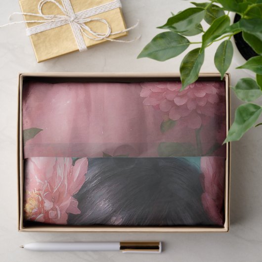 Fantasie mooi roze fee meisje decoupage tissuepapier (Geschenk)