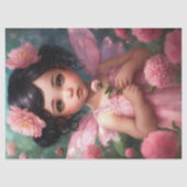 Fantasie mooi roze fee meisje decoupage tissuepapier (Voorkant)