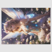 Fantasie Mooie Bloem Fairy Decoupage Tissuepapier (Voorkant)