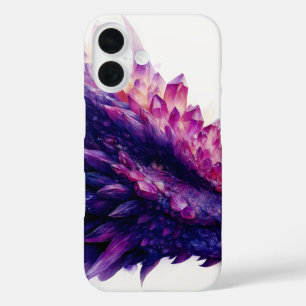Fantasie Mystieke Amethist Crystal Dragon Beast iPhone 16 Hoesje