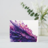 Fantasie Mystieke Amethist Crystal Dragon Beast Feestdagenkaart (Staand voorkant)