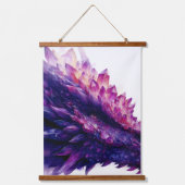 Fantasie Mystieke Amethist Crystal Dragon Beast Hangend Wandkleed (Voorkant)