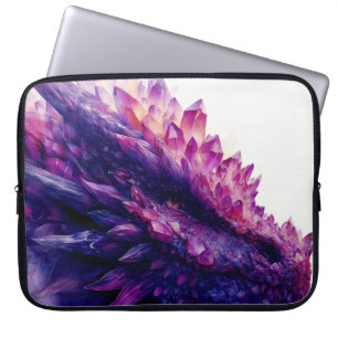 Fantasie Mystieke Amethist Crystal Dragon Beast Laptop Sleeve