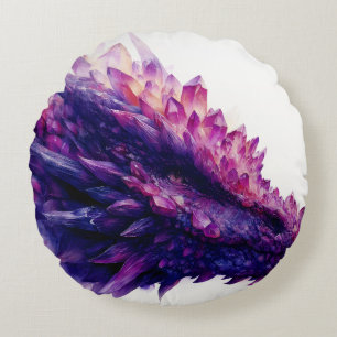 Fantasie Mystieke Amethist Crystal Dragon Beast Rond Kussen