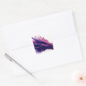 Fantasie Mystieke Amethist Crystal Dragon Beast Vierkante Sticker (Envelop)