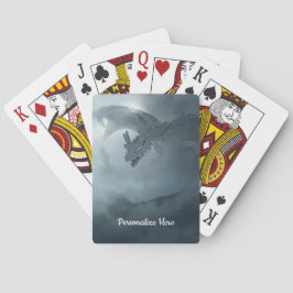Fantasie Mythische Vliegende Draak Personaliseer Pokerkaarten