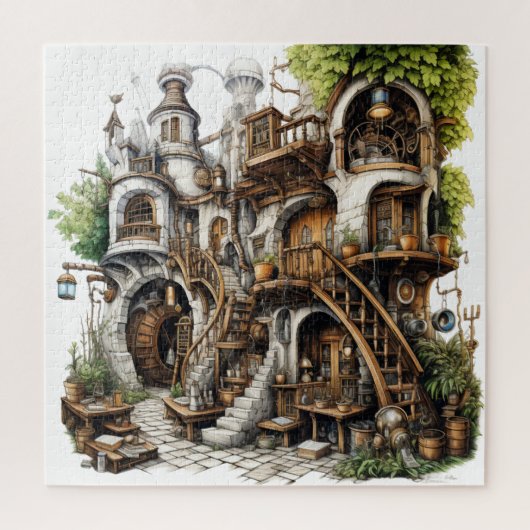 Fantasie Natuur Kasteelpuzzel Legpuzzel (Verticaal)