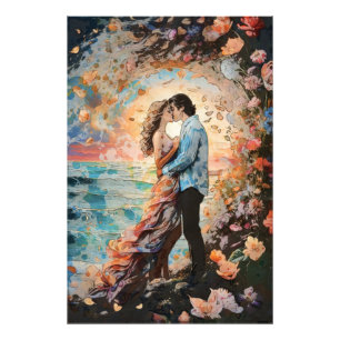 *~* Fantasie Ocean Couple Romantisch AP51 Hai-t Foto Afdruk