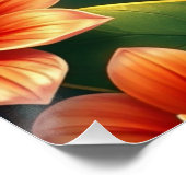 Fantasie Oranje papegaai Perfect Poster (Hoek)