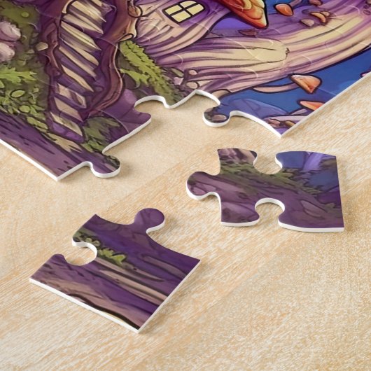 Fantasie Paddestoel huis Puzzel (Zijkant)