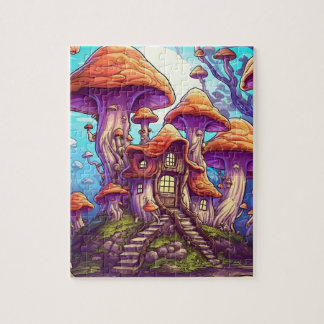 Fantasie Paddestoel huis Puzzel