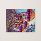 Fantasie Paddestoel huis Puzzel Legpuzzel (Horizontaal)