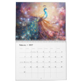 Fantasie Pauwen in Abstracte Stijl Kalender (Feb 2027)