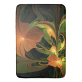 Fantasie Plant Abstract Groen Roest Bruin Fractal Badmat (Voorkant Verticaal)