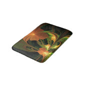 Fantasie Plant Abstract Groen Roest Bruin Fractal Badmat (Gekanteld)