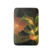 Fantasie Plant Abstract Groen Roest Bruin Fractal Badmat (Voorkant Verticaal)