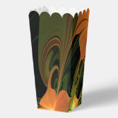 Fantasie Plant Abstract Groen Roest Bruin Fractal Bedankdoosjes (Achterkant)