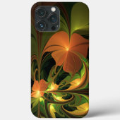 Fantasie Plant Abstract Groen Roest Bruin Fractal Case-Mate iPhone Case (Achterkant)