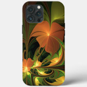 Fantasie Plant Abstract Groen Roest Bruin Fractal Case-Mate iPhone Case (Achterkant)
