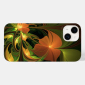 Fantasie Plant Abstract Groen Roest Bruin Fractal Case-Mate iPhone Case (Achterkant (horizontaal))
