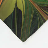 Fantasie Plant Abstract Groen Roest Bruin Fractal Fleece Deken (Hoek)