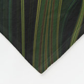 Fantasie Plant Abstract Groen Roest Bruin Fractal Fleece Deken (Hoek)