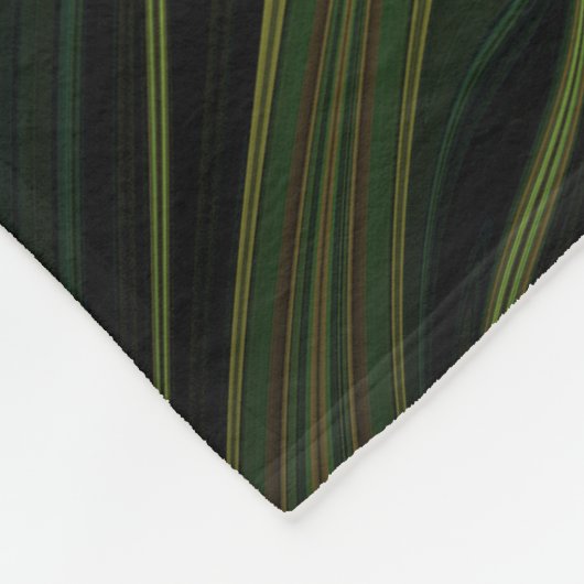 Fantasie Plant Abstract Groen Roest Bruin Fractal Fleece Deken (Hoek)