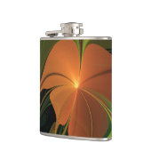 Fantasie Plant Abstract Groen Roest Bruin Fractal Heupfles (Links)