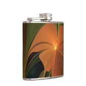 Fantasie Plant Abstract Groen Roest Bruin Fractal Heupfles (Rechts)