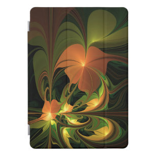 Fantasie Plant Abstract Groen Roest Bruin Fractal iPad Pro Cover