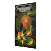 Fantasie Plant Abstract Groen Roest Bruin Fractal Mini Klembord (Angled2)