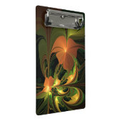 Fantasie Plant Abstract Groen Roest Bruin Fractal Mini Klembord (Schuin)