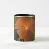 Fantasie Plant Abstract Groen Roest Bruin Fractal Mok (Midden)